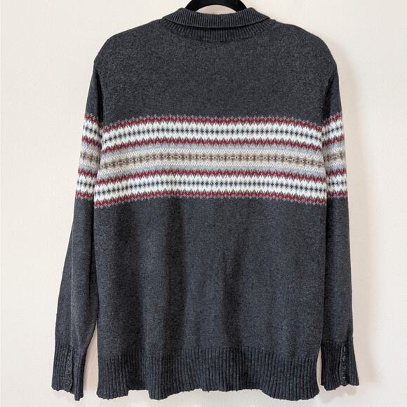 Eddie Bauer Collectibles Gray Chevron Button Up Angora Knit Sweater Size 2X - Picture 5 of 10